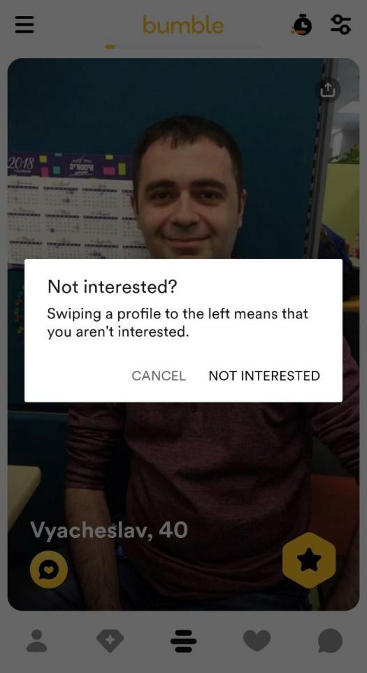 Bumble not interested