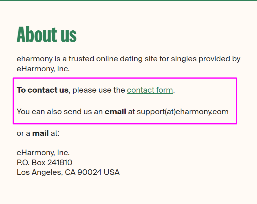 eHarmony About us