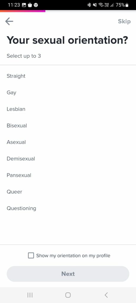 Tinder Sewual Orientation