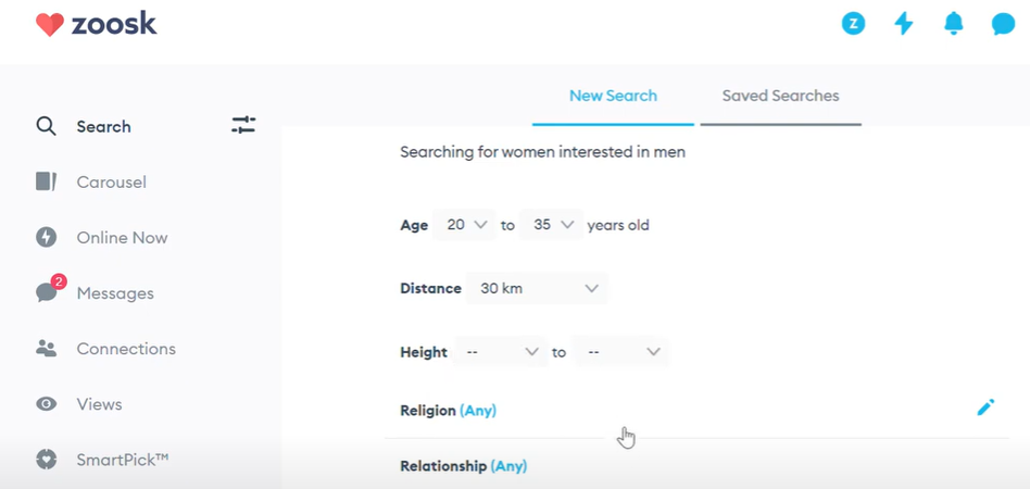 New search