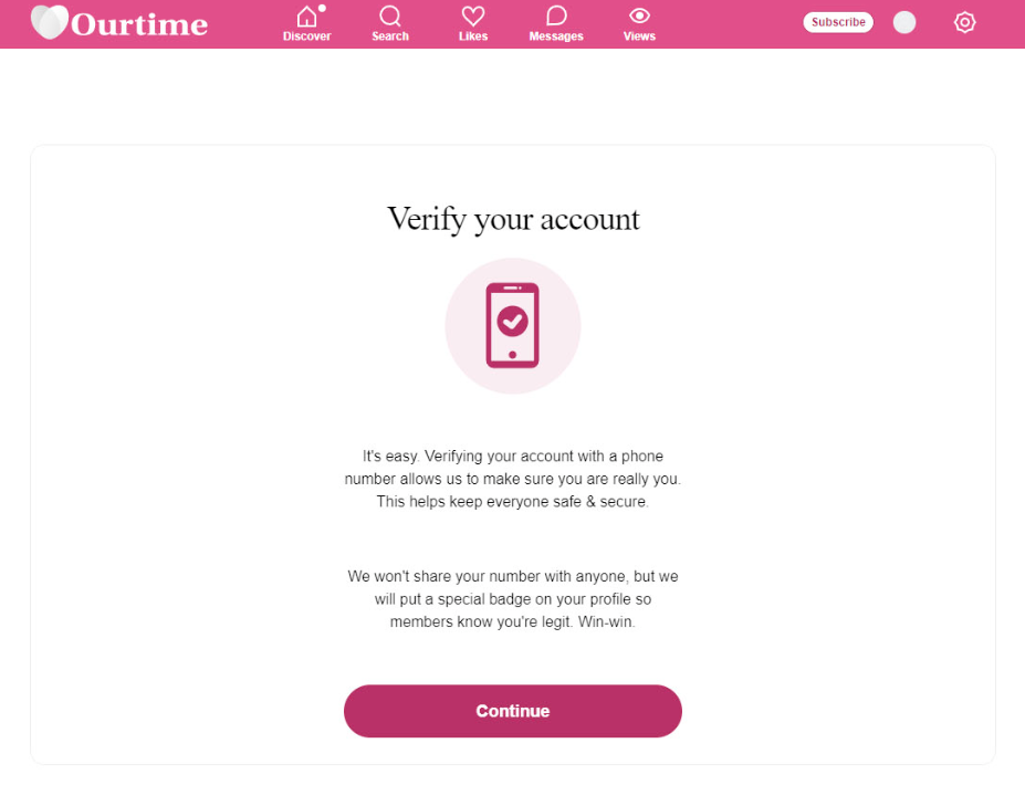 Verify your account